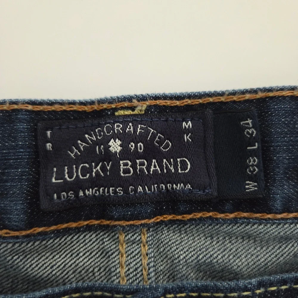 Lucky Brand 121 Heritage Slim Jeans Dark Wash Denim Mens 38x34